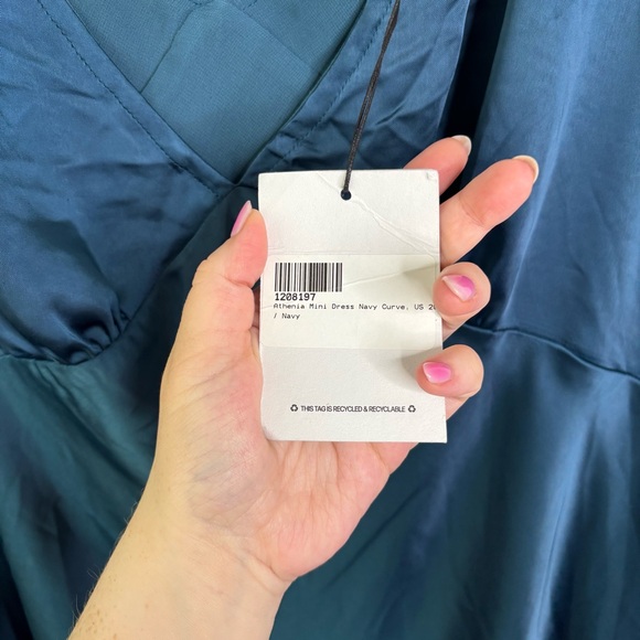 Princess Polly ATHENIA MINI DRESS NAVY Plus Size 20 - Picture 8 of 15